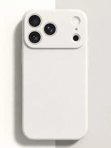 VRNOEI Minimalist Vintage White Matte Shockproof Phone Case, Compatible With IPhone 17 Pro Max, 11 13 12 14 15 16 Pro Max, Lens Protection, Series Phone Case, Unisex Phone Case Accessory - Antique White - View 2