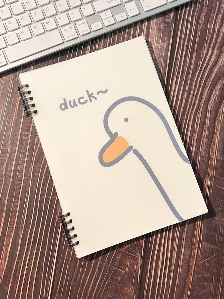 2pcs Soft Cover Loose Leaf Notebook With Transparent Cover, Cute Minimalist Lined Pages, Back To School - A - View 1