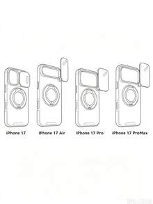 1 buah Casing Ponsel Mewah, Kokoh, Tahan Lama, Lapis Baja, dengan Stand Magnetik, Casing Ponsel Korea, Kompatibel dengan iPhone 17ProMax 17Pro 17 16Pro Max 16Pro 16 15 14 13 12 11 Pro Max Plus, Casing Ponsel PC dengan Pelindung Kamera Geser - Navy Blue - View 5