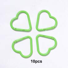 10pcs/Pack Painted Gourd Alloy Carabiner Spring Quick Release Buckle DIY Keychain Backpack Clip Business Gift Jewelry Accessory - Alloy Heart-shaped Carabiner - View 13