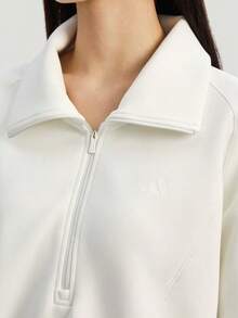 Adidas 女款 SFL HZ SWT 針織休閒衛衣 KH0207 - 白色 - 查看 4