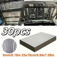 30pcs Self-Adhesive Heavy Duty Car Soundproofing & Heat Insulation Pads, Multi-Layer Peel-And-Stick Insulation For Car Doors, Engine Bay And Roof, High-Temperature Resistant Noise Reduction Pads, Easy Installation Without Tools - 30pcs-25*18cm - View 5
