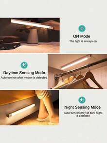 USB Rechargeable Motion Sensor LED Bar Light, Wireless Magnetic Cabinet Light, Suitable For Bedroom, Kitchen, Wardrobe - One Size Fits All - View 4
