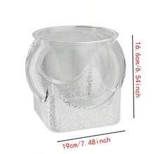 1pc Sturdy Transparent Round Fish Tank, Desktop Aquarium, Anti-Drop And Anti-Tip, Suitable For Turtles And Small Fish. Natural Stone Design, Versatile Use, Indoor/Outdoor Decorative Fish Tank. - Multicolor - View 4
