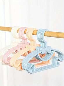 20pcs Bow-Shaped Hangers, Closet Storage Organizer, Sturdy And Durable, With Hooks, Suitable For 0-10 Years Old Children, Essential Home Hangers And Storage Clips - Multicolor - View 9