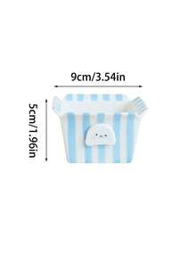 1pc Penguin Striped Ceramic Bowl, Seal Fish Fries Fried Chicken Bowl, Exquisite, Suitable For Home Decor Tableware, Party Gathering Snack Bowl, Fork Spoon Storage Bowl, Gift, Holiday Decoration - Multicolor - View 16