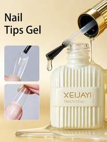XEIJAYI 1pc 15ml Nail Glue, Suitable For Acrylic Nail Tips, Press-On Nails, Nail Art Tools, Suitable For Women DIY At Home And Nail Salon Use - Transparent - View 3