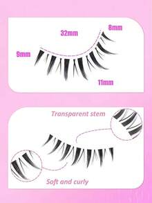 10/5 Pairs Anime Style Natural Cat Eye False Eyelashes, Cross-Style Thick Mink Fur False Eyelashes, Anime False Eyelashes, Eyelash Extensions Makeup Tool, Suitable For Party And Travel - Multicolor - View 2