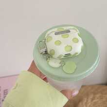 Fashion Creative Translucent Green Apple Pendant Earphone Case Compatible With Airpods 5th Gen New Cute Earphone Cover Apple Airpodspro 3 Protective Case Airpodspro 2/Pro Korean Style Earphone Case 3 Girls Earphone Case 1/2 Protective Cover Spring/Summer Earphone Case Birthday Gift Holiday Gift - Green - View 10