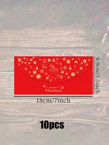 10/5/3pcs Christmas Red Envelopes, Gold Foil Design Christmas Cash Envelopes, Gift Envelopes, Merry Christmas Decoration, Gold Foil Design Party, New Year, Red Envelopes, For Chinese New Year Decoration, Giving Red Envelopes And Unique Collectibles - Christmas Edition - View 18