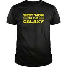 Funny T-Shirts With Round Neck Text, The Best Mom In The GalaxyFunnyT-Shits - 款式 - 查看 1