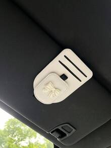 1pc Car Visor Storage Pouch Multifunctional Fashion Glasses Holder, Compact Space-Saving Car Visor Accessory, Multi-Color Options, Large Capacity Dual Slot Glasses Clip, Card Storage Pouch, Highly Practical, Easy Access, Doesn't Block View, Strong Magnetic Adsorption, Auto-Closing Car Interior Accessory - A - View 18