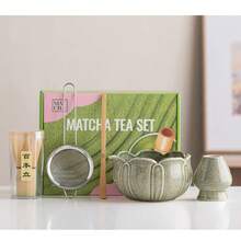 1pc/5pcs/7pcs Set Petal Raku Matcha Tea Set, Pink/Green Optional, Matcha Bowl, Matcha Full Set Tools, Complete Matcha Tools, Matcha Whisk Set, Matcha Tools, Matcha, Matcha Plate, Matcha Tools, Cup, Matcha Related Products, Including Matcha Bowl, Matcha Whisk, Matcha Cup, Matcha Whisk, Matcha Spoon, Tea Bowl Set, Matcha Brewing Tools - Multicolor - View 5