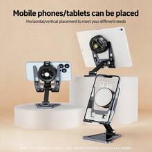 Foldable Phone Stand, Phone & Tablet Cooling Base, Desktop Phone Cooling Stand - Black - View 4