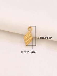 5pcs Stainless Steel Mini Geometric Pendant 18K Gold Plated Round Charms Pendant For DIY Jewelry Making Supplies Accessories - Pendant - View 4