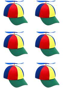 1/3/6pcs D EXCEED Propeller Baseball Cap, Fashion Cartoon Hat, Unisex, Party Costume Accessory, Fun Style, Travel Beach Vacation Supplies - Green - View 15