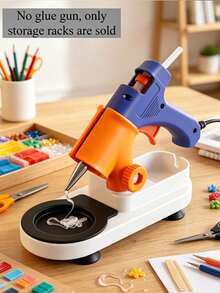 1pc Plastic Glue Gun Stand,Home Diy Repair Tool Glue Gun Stand, Multifunctional Universal Hot Glue Gun Stand,Universal Base For Hot Melt Glue Gun, Keeps Work Area Tidy - Multicolor - View 3