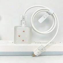Funda protectora de cable de datos con patrón de flor/café/cereza compatible con cargador Apple 18-20W, funda protectora antiarañazos y antiroptura - Multicolor - Ver 4