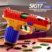 Assembled DIY Colorful G17 Toy Gun With Magazine, Ejection, And Soft Bullet Firing For Kids - Multicolor - View 2