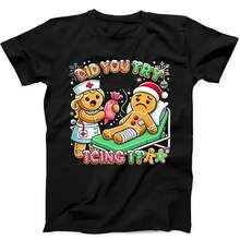 Funny Gingerbread Nurse Gift Black T-Shirt Best Dad Seller 150 - 款式 - 查看 1