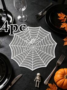 1/4/6 buah Alas Meja PVC Motif Jaring Laba-laba dengan Lapisan Emas, Cocok untuk Dekorasi Meja Pesta Pernikahan, Alas Meja Halloween, Alas Mesin Kopi, Alas Anti Selip dan Tahan Panas, Cocok untuk Pesta Pernikahan, Perayaan Hari Raya, Piknik, Berkemah, dan Dekorasi Meja Pesta Ulang Tahun - MultiWarna - View 12