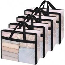 Storage Bags 4 Pack Mesh Clear For Blankets Clothes Sheets Waterproof Clear Mesh Fabric, Zippered Closure, For Bedding Duvets Comforters And Clothes, Closet And Under-Bed Storage - Clear - View 8