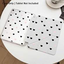 Heart, Bow And Other Pattern Painted Effect Tablet Protective Case With Stand, Compatible With Honor 8/9/10/X8/X8A/X9/X8Pro/X9Pro, MatePad SE 11 Inch/MatePad 11 Inch/11.5 Inch, MatePad Pro, Apple 10th/11th Gen 2025 (A16), Galaxy Tab A7/A9 And Other Popular Models - Style 10 - View 2