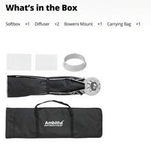 Ambitful Q7 55cm Quick Release Octagonal Softbox, Bowens Mount Portable Foldable Photography Soft Light Box For For Studio Photography Shooting - View 11
