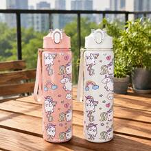 1個 750ml/26oz 3D列印小魚圖案運動吸管水壺,可愛小魚海洋圖案,5色可選,附攜帶背帶方便攜帶,輕巧耐用,適合返校、辦公室、戶外、旅行、露營、學校、健身房,佳節禮物與生日禮物首選 - 彩色 - 查看 2