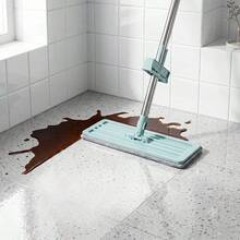 Super life A Straight-Bristle, Hands-Free, Lazy-Person's Mop For Home Use, Suitable For Both Wet And Dry Applications, With Automatic Rotation And Drying Functions. Ideal For Bathrooms, Living Rooms, Toilets, And Bedrooms. - Lazy Mop - View 2