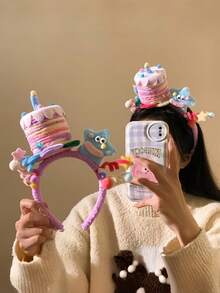 Twist Tie Handmade Headband Finished Product Birthday Hat Home Photography Prop Creative Headband Hair Clip - View 2