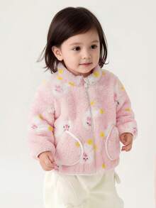 Balabala Cute Baby Winter Jacket Cozy Everyday Outerwear For Chilly Days - Pink - View 3