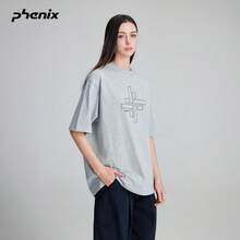 Phenix Outdoor Casual Short Sleeve 2026SS Sports Breathable Minimalist Printed Knit T-Shirt - Frost Gray - View 4