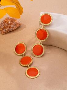 1 Pair Fashionable Oversized Oil Drop Earrings For Women - Geometric Teardrop Earrings - View 15