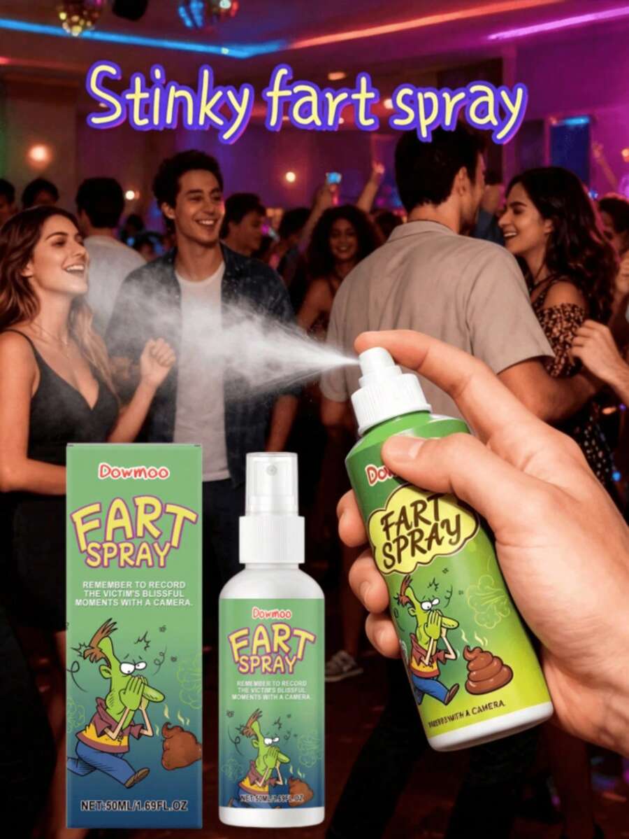 DOWMOO (New) 50ml Realistic Fart Smell Prank Spray - Immersive Authentic Stinky Fart Odor, Viral Gag Gift, Creative Party Entertainment Prank Gift - View 1