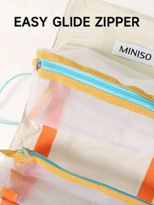 MINISO Sanrio Pochacco Foldable Hanging Cosmetic & Toiletry Bag - Apricot - View 4