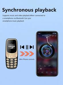 SERVO BM10 Mini Phone 0.66-Inch Screen Dual SIM Bluetooth Call Recording 2G GSM Outdoor Portable FM Multi-Language Small Feature Phone - Gold - View 10