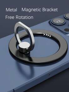 Magnetic Ring Stand, 2-Section Pocket Stand, 1pc, Ultra-Lightweight Ultra-Thin, Strong Suction, 360° Rotation, Stick Anywhere, Foldable Ring Phone Stand, Alloy Material, Portable Universal, Creative Desktop Design, Suitable For IPhone, Android Phones, Birthday Gift, Gift For Family And Friends, Ring Stand, Phone Ring Grip, Phone Accessories - Multicolor - View 9