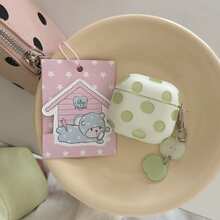 Fashion Creative Translucent Green Apple Pendant Earphone Case Compatible With Airpods 5th Gen New Cute Earphone Cover Apple Airpodspro 3 Protective Case Airpodspro 2/Pro Korean Style Earphone Case 3 Girls Earphone Case 1/2 Protective Cover Spring/Summer Earphone Case Birthday Gift Holiday Gift - Green - View 2