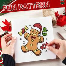 GDTME 2027 New Cozy Girl Warm Christmas Coloring Book, 20*20cm Square Format, Single Volume 24 Pages, 120g Thick Pearlescent Paper. Inner Pages Feature Healing Christmas Elements Like Wreaths, Gingerbread Men, Christmas Hot Drinks, Candy Canes, Etc. Minimalist And Cute Art Style With Clear And Smooth Lines For Easier Coloring. Thick Paper Prevents Bleeding And Seepage, Suitable For Colored Pencils And Crayons. Ideal For Teens 14+ And Adults For Leisure And Stress Relief Coloring, Full Of Atmosphere, Perfect As A Creative Christmas Holiday Gift. - Cozy Christmas Coloring Book for Women - View 4