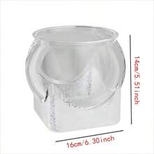 1pc Sturdy Transparent Round Fish Tank, Desktop Aquarium, Anti-Drop And Anti-Tip, Suitable For Turtles And Small Fish. Natural Stone Design, Versatile Use, Indoor/Outdoor Decorative Fish Tank. - Multicolor - View 3