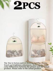 2pcs/3pcs Panda Theme Nylon Hanging Storage Bag, Panda Underwear & Socks Organizer Bag, Socks Storage Bag, Clear Visibility, Easy Access. Breathable Mesh Or Net Design, Internal Items Clearly Visible. No Need To Rummage Through Boxes, Especially Suitable For Morning Rush. Large Opening Design, Easy To Place And Take Out Items. Washable, Easy To Clean, Keep Hygienic. Suitable For Student Dorms/Shared Living Spaces With Limited Space. This Hanging Bag Can Perfectly Utilize Vertical Space Behind Doors Or Beside Beds, Solving The Storage Problem Of Small Items. - Multicolor - View 15
