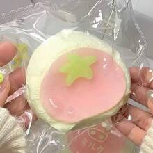 1个蜜桃牛奶系列慢回弹玩具，手工硅胶挤压玩具，硅胶材质，超慢回弹，青少年及成人减压玩具，生日/节日礼物 - 彩色 - 查看 9