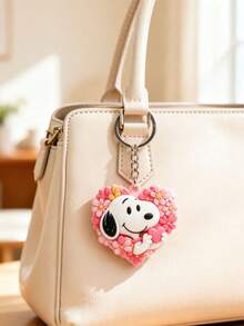 SNOOPY 卡通史努比鑰匙圈吊飾 車飾 女款小配件 情侶心情主題禮物 情侶小禮物 - 不規則 - 查看 6