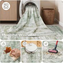 Alfombra de pasillo antideslizante para dormitorio, alfombra lavable con reverso de goma - Alfombra suave de pelo corto para cocina, lavandería, baño (61 x 244 cm, beige/marfil) - Amarillo - Ver 8