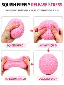 Realistic Brain Squeeze Toy, Extra Large Soft Squishy Toy, Funny Prank Stress Relief Finger Toy, Quirky Creative Decompression Toy, Unique Joke Gift For Party Tricks And Daily Stress Relief - Multicolor - View 8