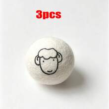 1/3/6pcs Natural Wool Dryer Balls, Reduce Static, Soften Clothes, Fabric Care, Sheep Pattern, Home Essential, Ball Pit, Laundry, Facial Cotton Balls, Cotton Balls - Standard Model - View 11