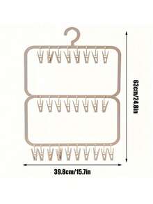 1pc Space-Saving Multi-Clip Sock And Clothes Drying Rack - Bedroom, Bathroom, Closet And Dorm Storage - Multicolor - View 9