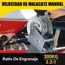 Cabrestante manual para barco de 317.51KG/861.83KG/1133.98KG con cable de 7m/9m, cabrestante de remolque de barco ajustable bidireccional, manivela de cuerda de alta resistencia para remolque, barco o remolque de ATV - Negro - Ver 5