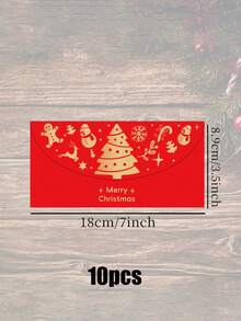 10/5/3pcs Christmas Red Envelopes, Gold Foil Design Christmas Cash Envelopes, Gift Envelopes, Merry Christmas Decoration, Gold Foil Design Party, New Year, Red Envelopes, For Chinese New Year Decoration, Giving Red Envelopes And Unique Collectibles - Christmas Edition - View 14